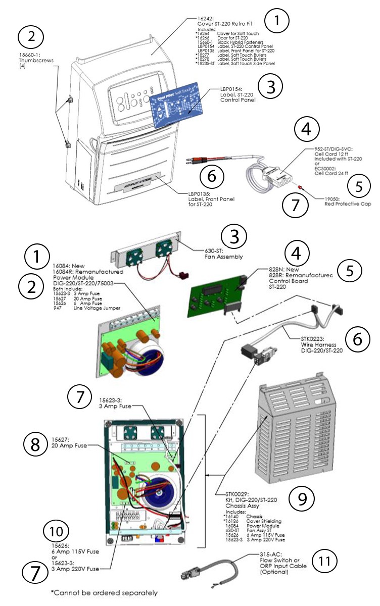 AutoPilot Pool Pilot Soft Touch Power Supply 220V | ST-220 Parts Schematic