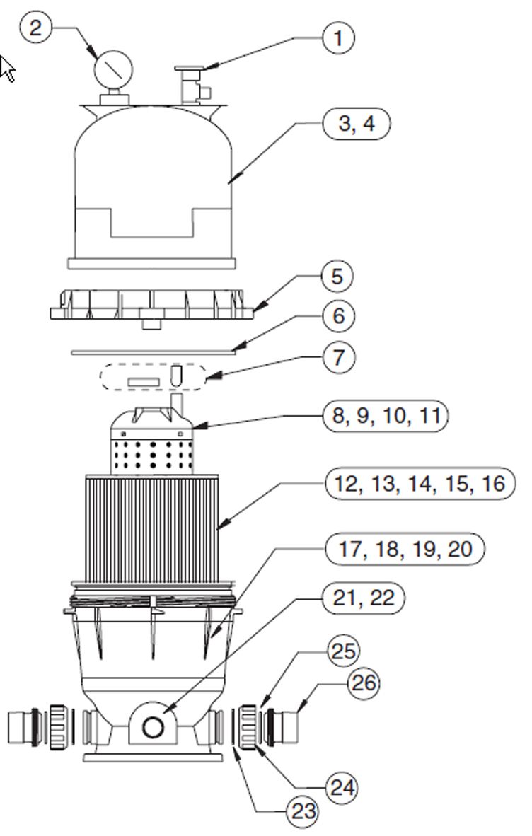 Pentair Sand Filter Parts Diagram
