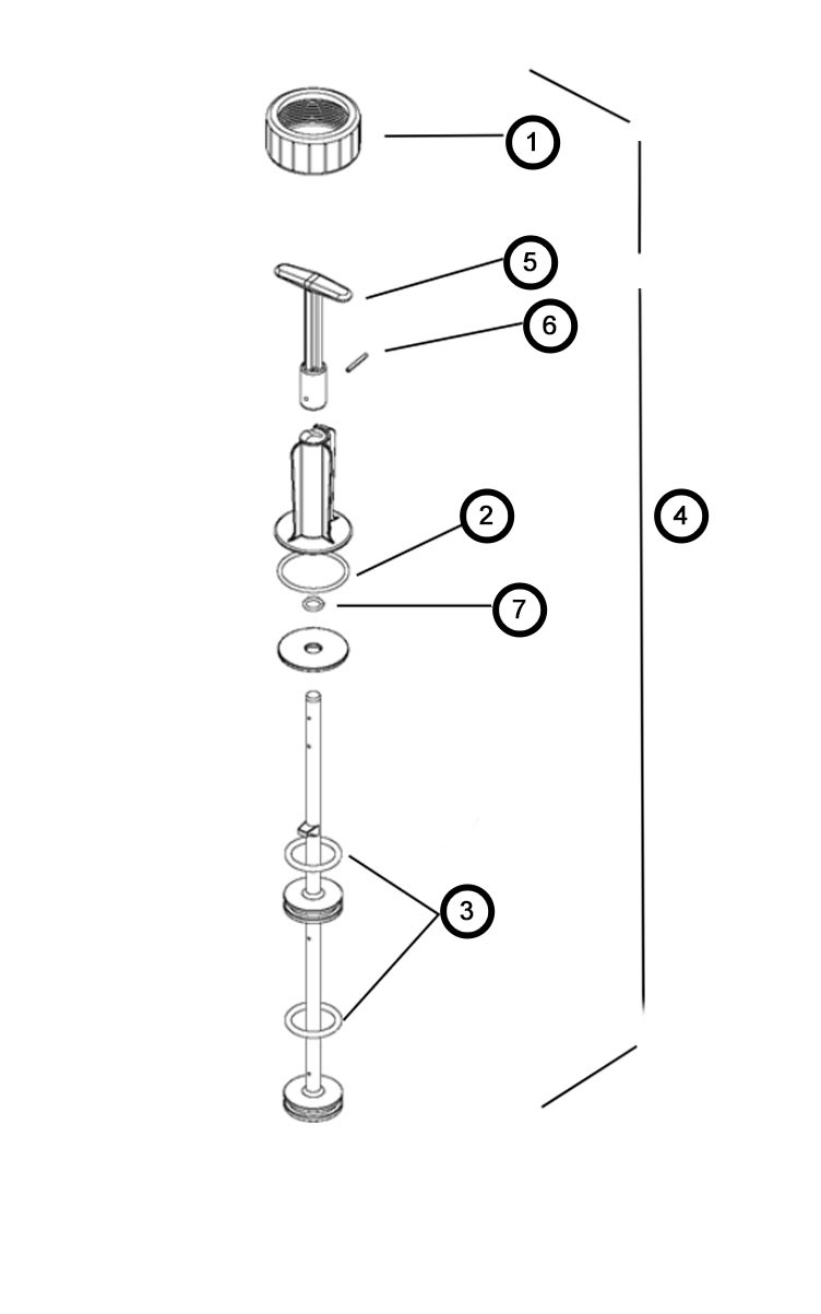 Pentair Sta-Rite Slide Backwash Valve Sand & DE-SD Series Valve ABS | 2" Slip Valve with Unions | 263053 Parts Schematic