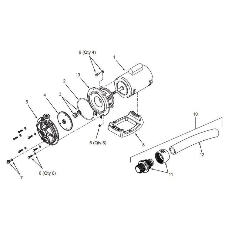 Polaris Booster Pump .75HP, 115/230 Volts, 60Hz | PB4-60 Parts Schematic