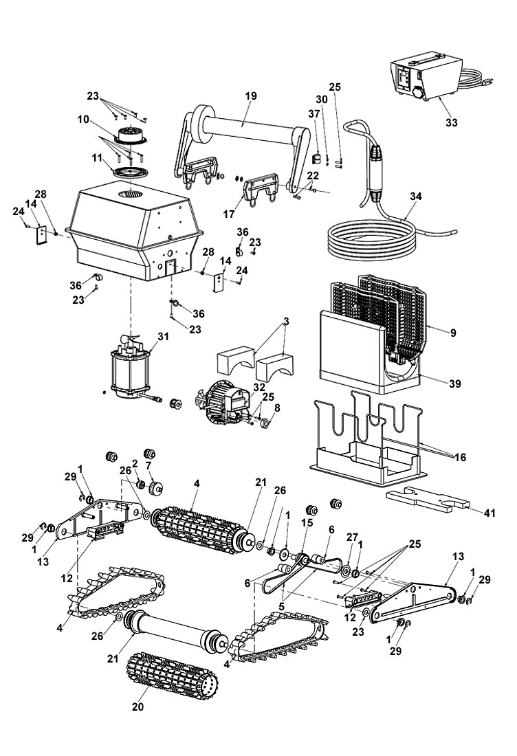 Aquabot Classic Turbo Plus Robotic Pool Cleaner | ABT Parts Schematic