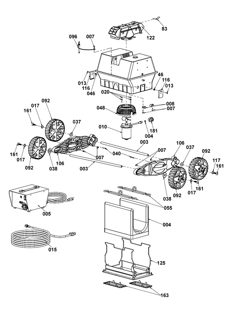 Aquabot Pool Rover Junior Above Ground Pool Cleaner | APRVJRDC Parts Schematic