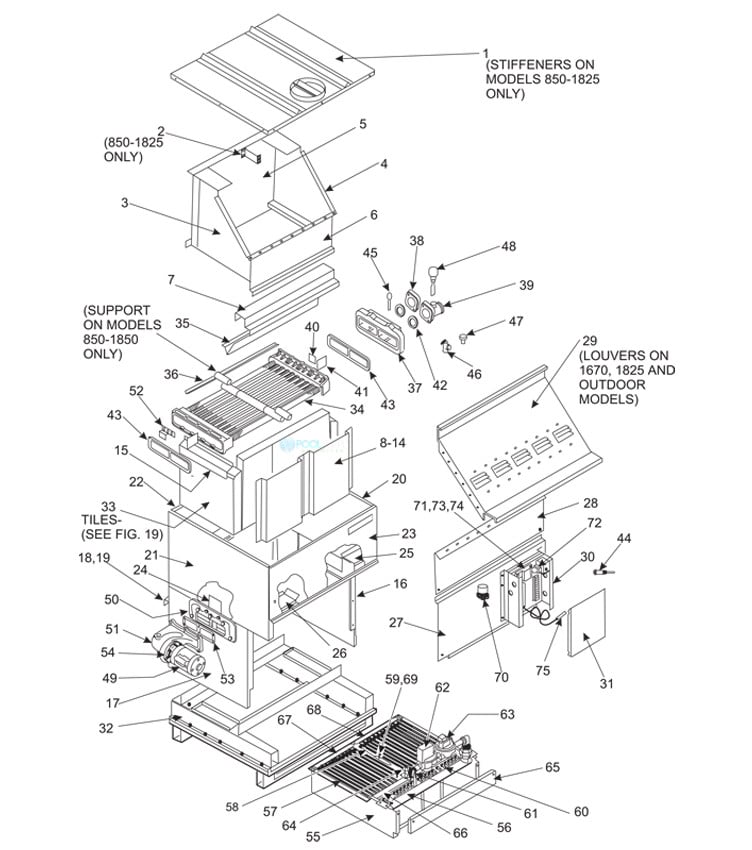 Pentair MegaTherm High Performance Indoor Pool Heater with CSD-1 | 1,825K BTU | Natural Gas | Copper Tubing | MT1825IN09CBPCJX Parts Schematic