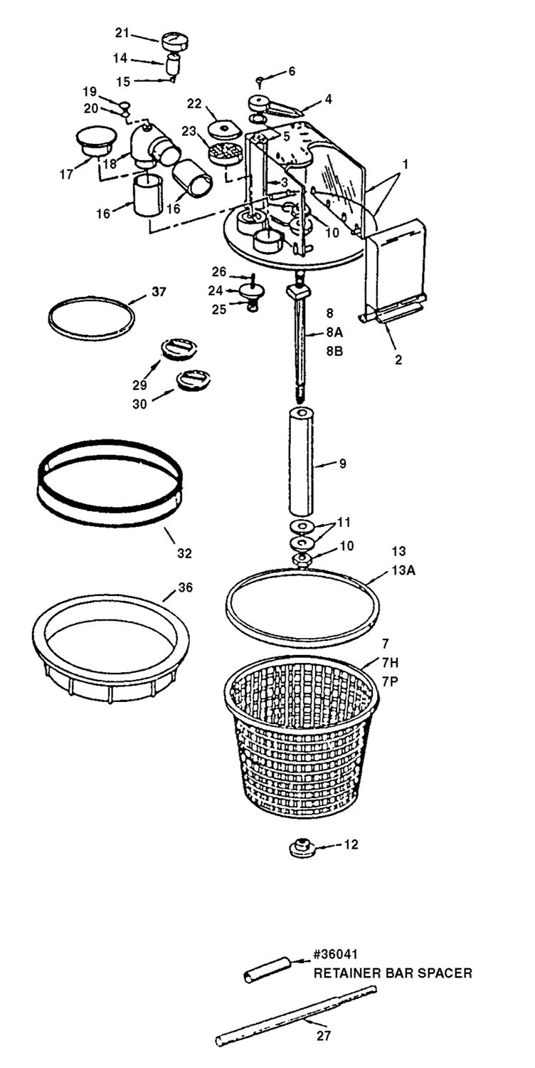 Pentair Rainbow Vac-Mate for use with All Suction Side Pool Cleaners I R211100 Parts Schematic