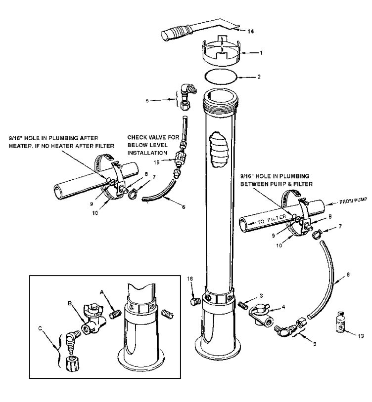 Pentair Rainbow 300-29X Commercial and High Capacity Feeder | R171070 Parts Schematic