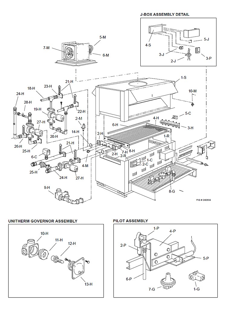 Raypak Raytherm P-2100 #17 Commercial Indoor Swimming Pool Heater with H-Style Bypass | Natural Gas 2,100,000 BTUH | 001881 Parts Schematic