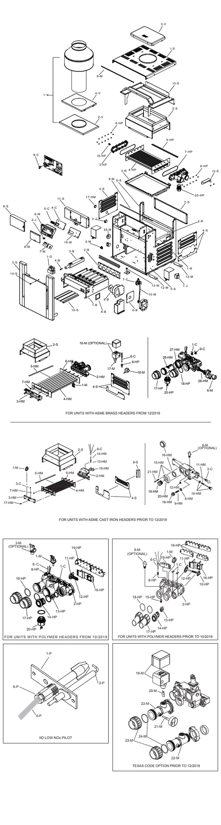 Raypak Digital Low NOx ASME Natural Gas Commercial Swimming Pool Heater | 266k BTU Cupro Nickel Exchanger | Altitude 0-5000 Ft | C-R267A-EN-X 010228 | B-R267A-EN-X #26 017710 Parts Schematic