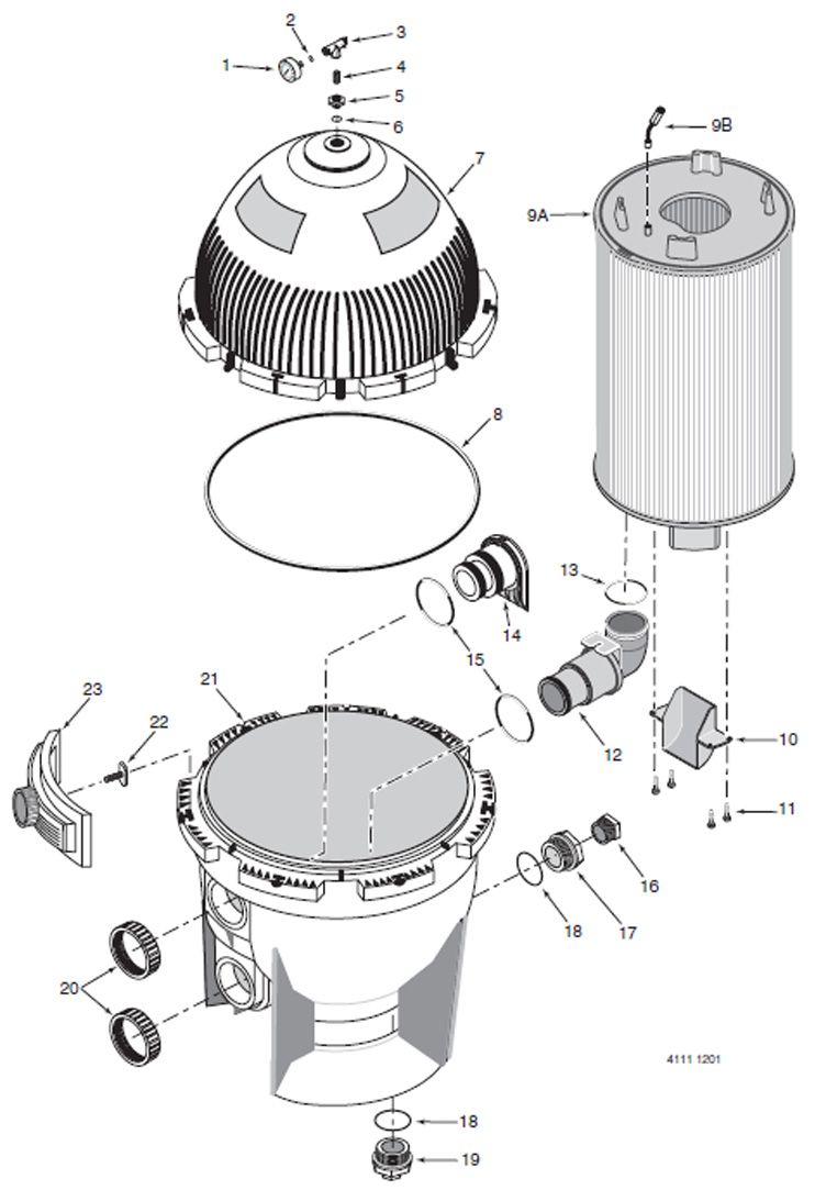 StaRite DE Module 60 Sq Ft for S7MD60 Filter 250230160S Parts