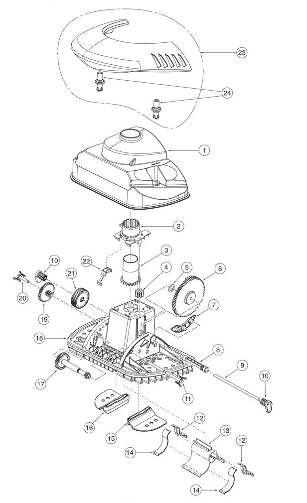 Pentair Kreepy Krauly SandShark Suction Side Pool Cleaner | Hoses Included | GW7900 Parts Schematic