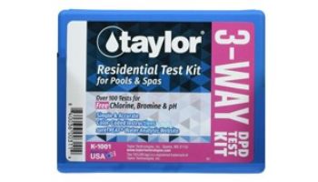 Taylor K-1001 Residential 3-Way Test Kit for Free Chlorine, Bromine, pH (DPD) | K-1001-12