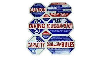 Traffic Graphix 8 Way California Pool Safety Sign | TGPS1001