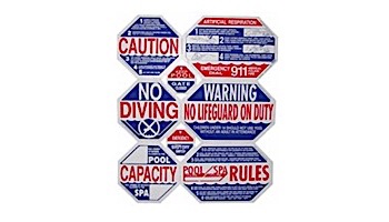 Traffic Graphix 8 Way California Pool Safety Sign | TGPS1001