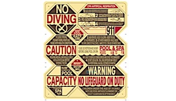 Traffic Graphix California Pool & Spa 8 in One Safety Sign | TGCS2001