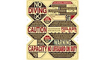 Traffic Graphix California Pool & Spa 8 in One Safety Sign | TGCS2001
