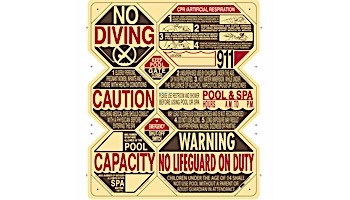 Traffic Graphix California Pool & Spa 8 in One Safety Sign | TGCS2001