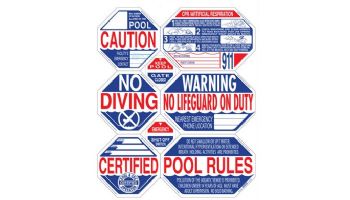 Traffic Graphix 8 Way Nevada Pool Safety Sign | 40" x 48" | TGPS1002