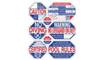 Traffic Graphix 8 Way Nevada Pool Safety Sign | 40" x 48" | TGPS1002