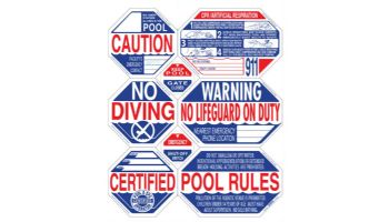 Traffic Graphix 8 Way Nevada Pool Safety Sign | 40" x 48" | TGPS1002