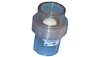 Air Supply 2" Union Check Valve 1/4 lb. Spring 1.5" I.D. - 2.0 O.D. | Clear | 1112500