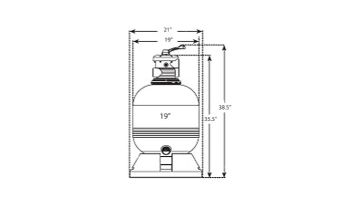 Waterway Carefree 19" Top Mount Sand Filter | 2 Sq. Ft. 45 GPM | FS01922