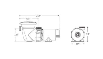 Waterway Supreme 48-Frame 1.5HP Above Ground Pool Pump 115V 13.2 Amps | 3' NEMA Cord | PSP1150-6