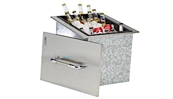 Bull Outdoor Products Ice Chest with Cover and Drain | Stainless Steel Drop-In | 00002