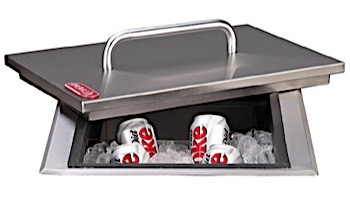 Bull Outdoor Products Ice Chest with Cover and Drain | Stainless Steel Drop-In | 00002