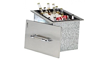Bull Outdoor Products Ice Chest with Cover and Drain | Stainless Steel Drop-In | 00002