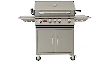 Bull Barbecue Angus 30" 4-Burner Stainless Steel Natural Gas Grill Cart with Lights | 44001