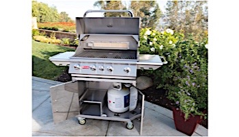 Bull Barbecue Angus 30" 4-Burner Stainless Steel Natural Gas Grill Cart with Lights | 44001