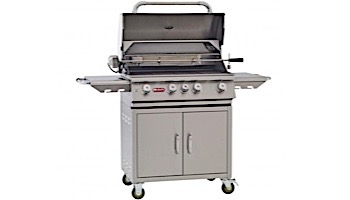 Bull Barbecue Angus 30" 4-Burner Stainless Steel Natural Gas Grill Cart with Lights | 44001