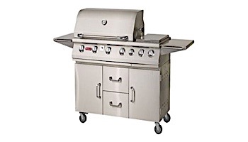 Bull Barbecue Longhorn 47" 7-Burner Stainless Steel Propane Cart with Lights | 28368