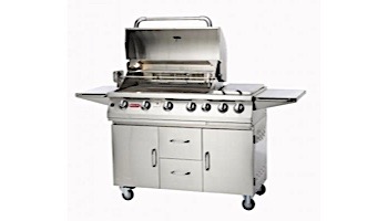 Bull Barbecue Longhorn 47" 7-Burner Stainless Steel Propane Cart with Lights | 28368