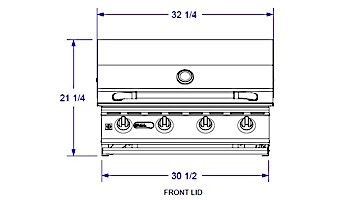 Bull Barbecue Lonestar Select 30" 4-Burner Stainless Steel Built-In Propane Grill with Lights | 87048