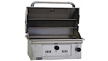 Bull Barbecue Bison 30" Charcoal Stainless Steel Built-In Barbeque Grill Head | 67529