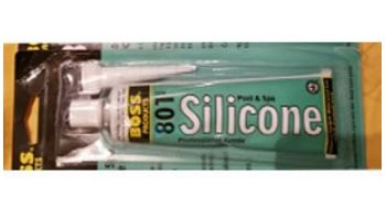 Boss 801 Silicone Adhesive 3oz Tube Neutral Cure | 80131 loading=