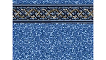 30' Round Mystri Gold Pattern Above Ground Pool Liner | Uni-Bead | Heavy Gauge | 54" Wall | LI3054MGU25