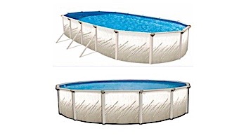 Pretium 12' Round Above Ground Pool - 52" Steel Wall Pool Assy with Widemouth Skimmer | PPREGLXDUN-1252SSSTSSFB0-WS