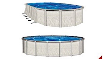 Barbados 15' Round 52" Steel Wall Pool with Skimmer | Pool Only | PBAR-1552SSPSS2C