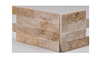 National Pool Tile Sim. Stackstone 6x16 Corner Tile | Classic Beige | SST-CLASSIC CNR