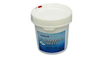 Nava Label 1" Chlorinating Tablets  | 10lb Plastic Pail | 652055252