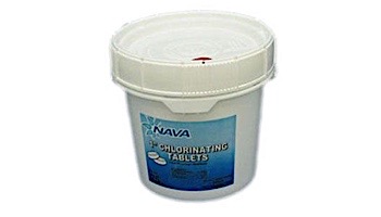 Nava Label 1 inch Chlorinating Tablets | 25lb Plastic Pail | 652055353