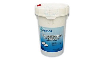 Nava Label 1 inch Chlorinating Tablets | 50lb Plastic Pail | 652055404