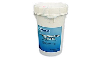 Nava Label 1" Brominating Tablets | 40lb Plastic Pail | 652034404