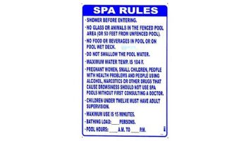 Florida Spa Rules Sign | 24" x 36" | FL-4