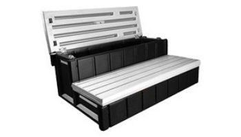 Confer Plastics 36" Storage Step Gray Black Sidewalls | LASS36-SC-G-BLK