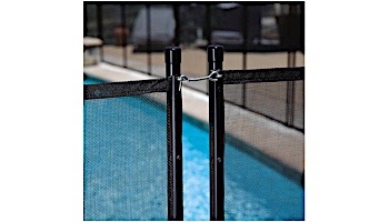 GLI Pool Products Protect-A-Pool Inground Safety Fence | 4' x 12' Section Black | Model NE180F | 30-0412-BLK-PAP