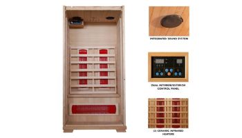 HeatWave Buena Vista 1-2 Person Hemlock Infrared Sauna with 3 Ceramic Heaters | SA2400