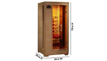 HeatWave Buena Vista 1-2 Person Hemlock Infrared Sauna with 3 Ceramic Heaters | SA2400