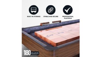 Hathaway Challenger 9-Foot Shuffleboard Table | Walnut Finish | NG1205 BG1205
